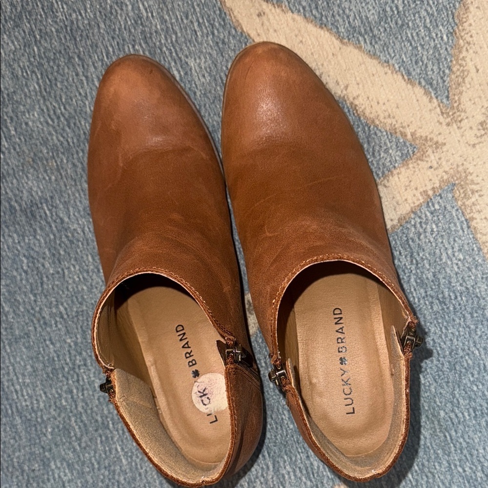 Lucky Leather Ankle Boots brown, 8 1/2, daily wear, business, western - Picture 6 of 7
